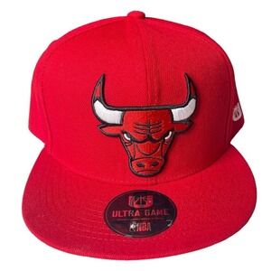 Chicago Bulls Ultra Game NBA Red Snapback Hat Cap Adult‎ OSFM